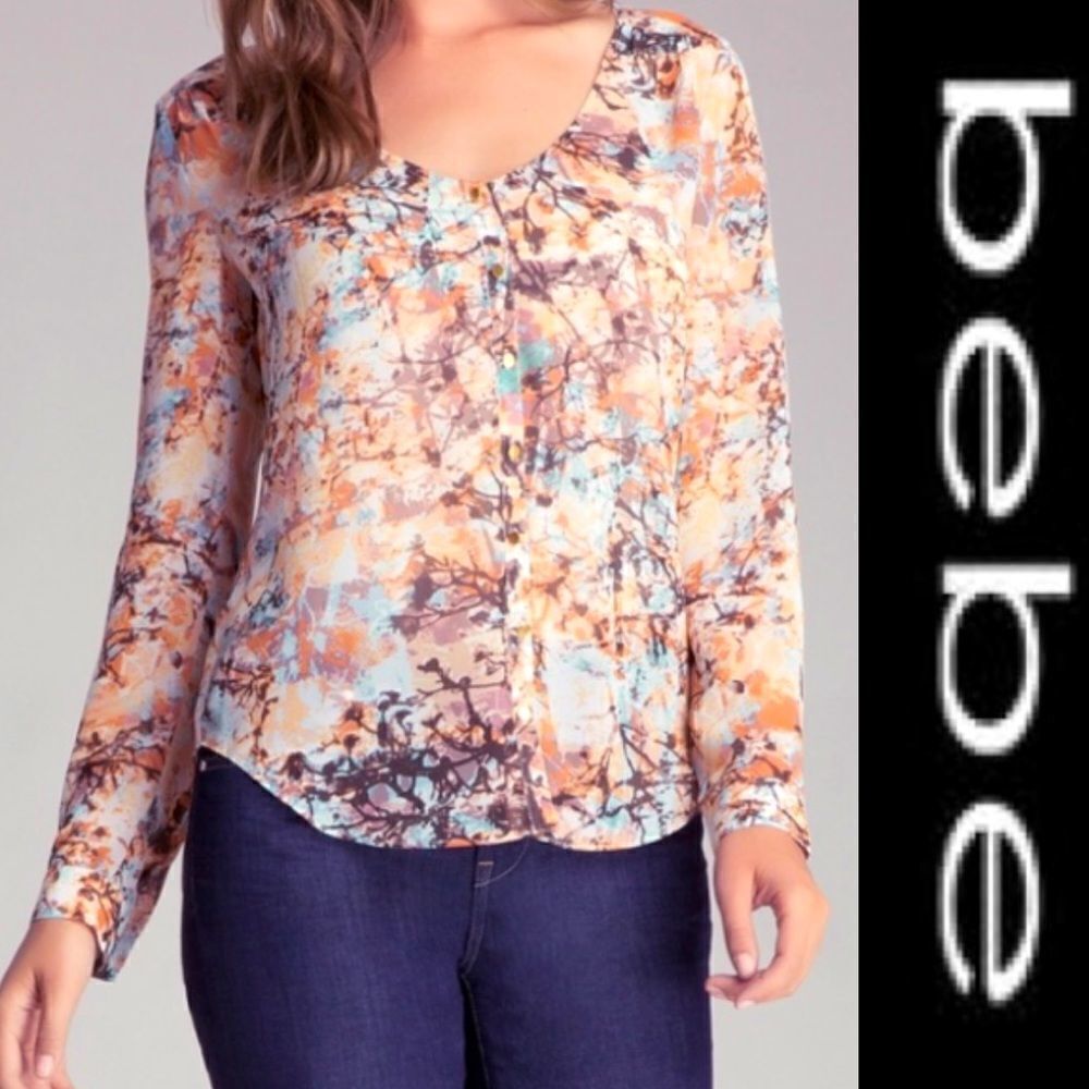 Bebe Button Down Blouse